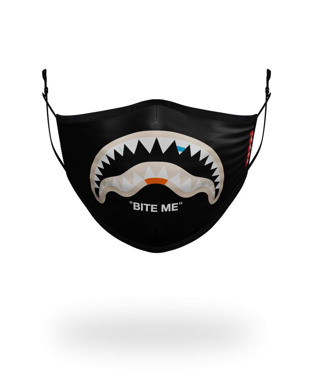 BITE ME SHARK (BLK) POLYESTER FACE MASK | Sprayground Limited Offer