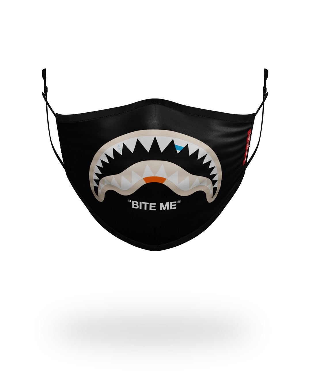 BITE ME SHARK (BLK) POLYESTER FACE MASK | Sprayground Limited Offer