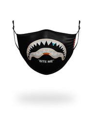 BITE ME SHARK (BLK) POLYESTER FACE MASK | Sprayground Limited Offer