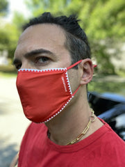 ADULT VERTICAL SHARK (RED) FORM-FITTING FACE MASK | Sprayground On Sale