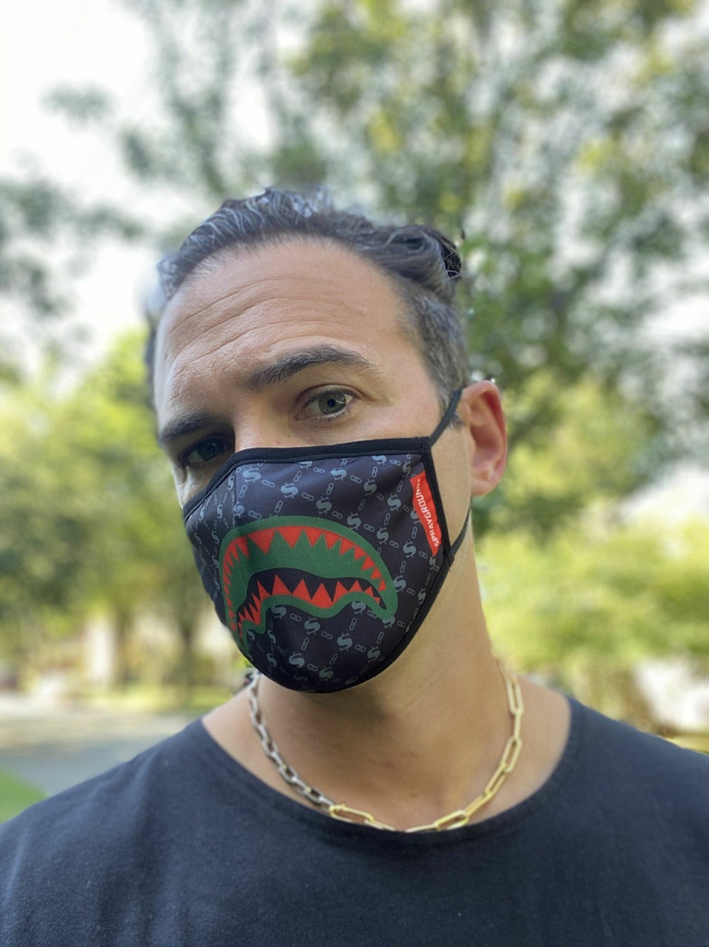 ADULT SPUCCI (BLACK) FORM-FITTING FACE MASK | Sprayground Discounted