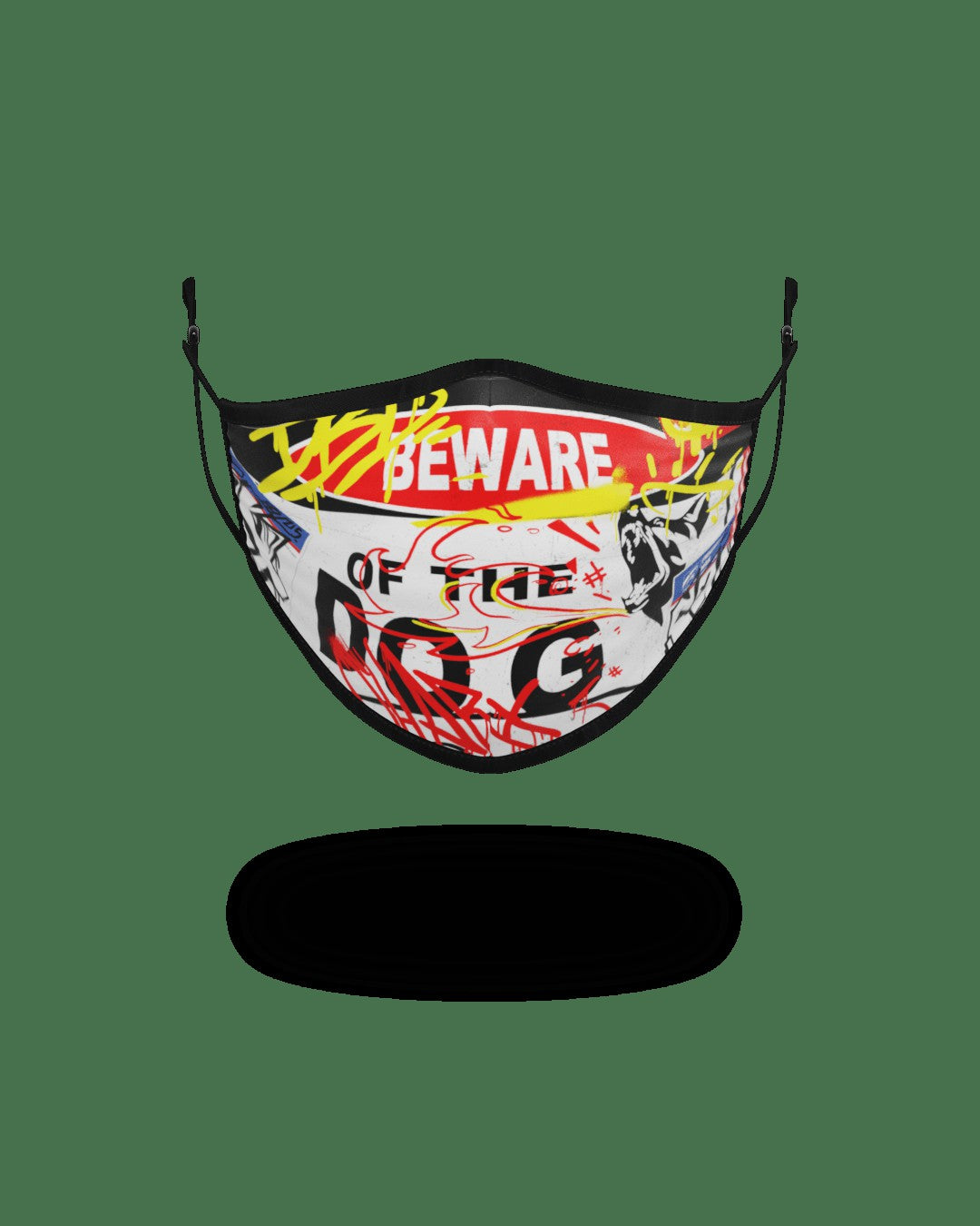 ADULT BEWARE OF THE DOG FORM-FITTING FACE MASK | Sprayground Exclusive Deal