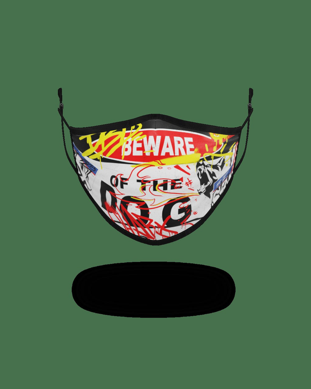 ADULT BEWARE OF THE DOG FORM-FITTING FACE MASK | Sprayground Exclusive Deal