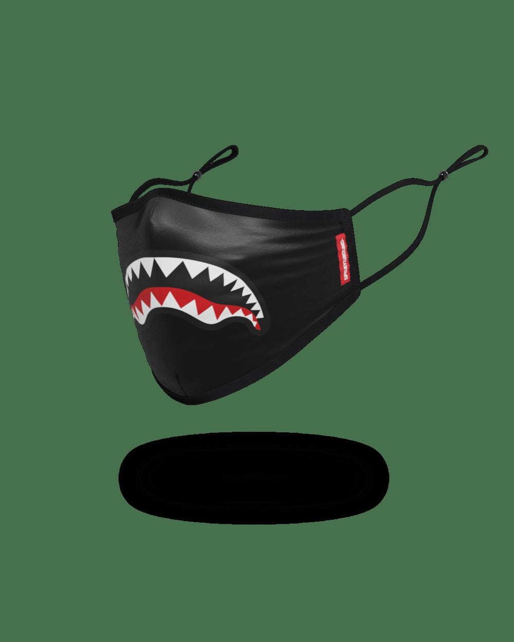 ADULT SHARK LOGO (BLACK) FORM-FITTING FACE MASK | Sprayground Outlets