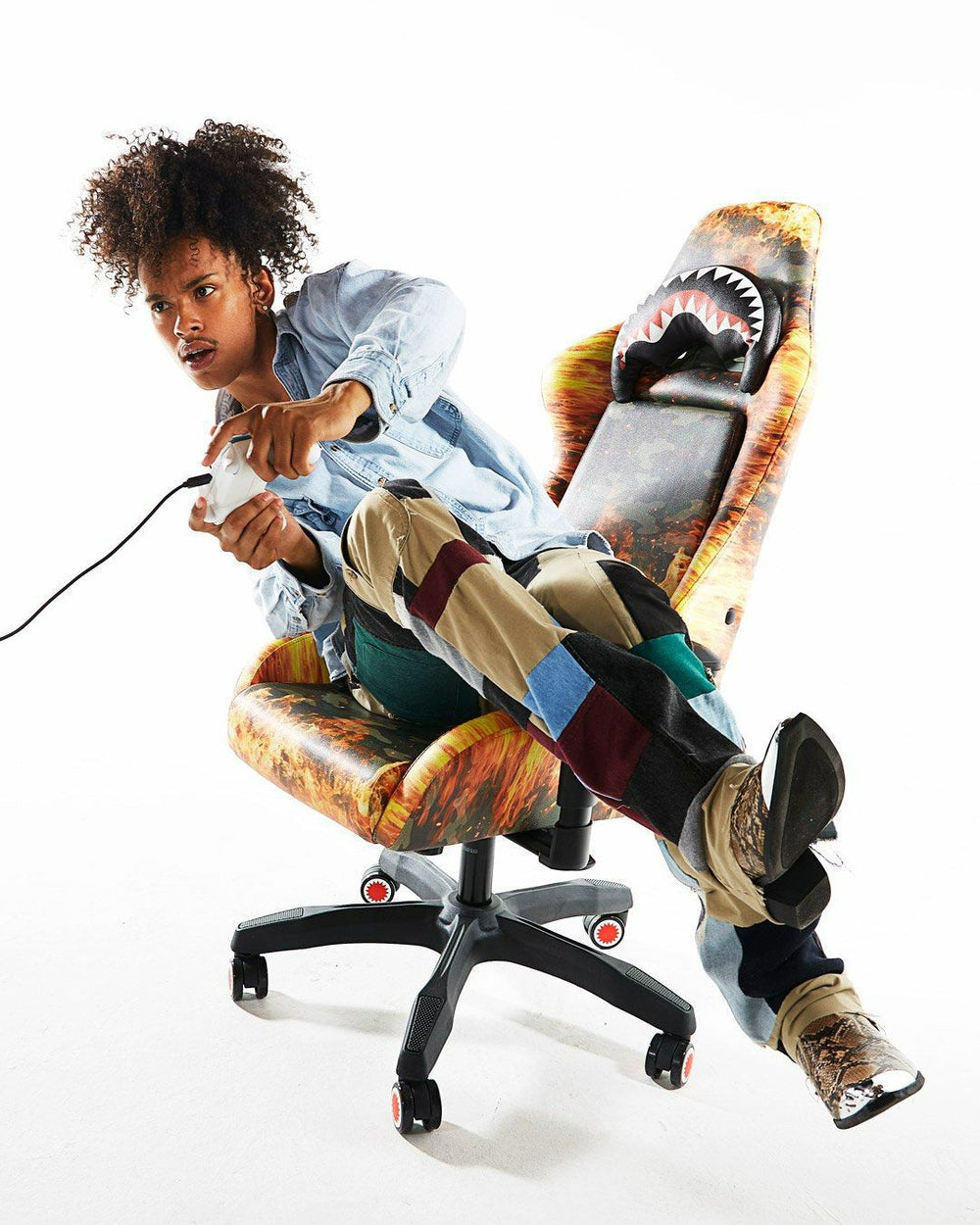 FIRE CAMO GAMING CHAIR - SUPER RARE | Sprayground Hot Deal