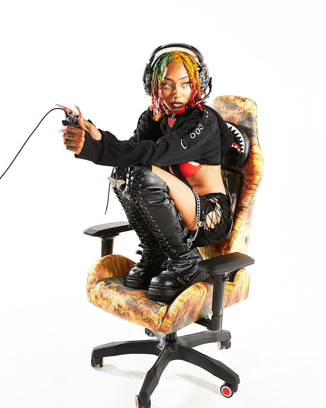 FIRE CAMO GAMING CHAIR - SUPER RARE | Sprayground Hot Deal