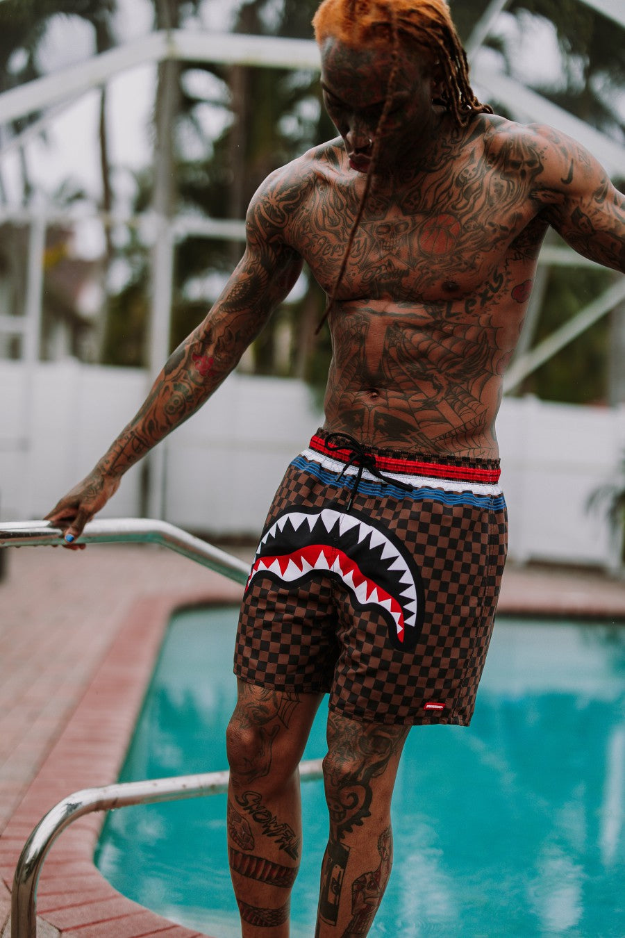 SHARKS IN PARIS GT SWIM SHORTS | Sprayground Limited Offer