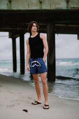 MIDNIGHT MAGIC SHARKS IN PARIS SWIM SHORTS | Sprayground Discounted