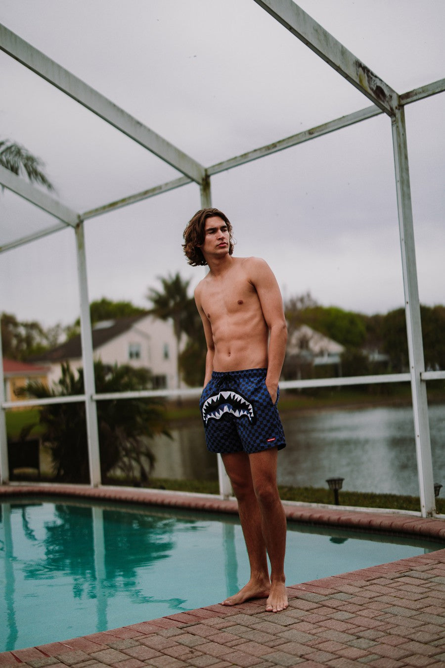 MIDNIGHT MAGIC SHARKS IN PARIS SWIM SHORTS | Sprayground Discounted