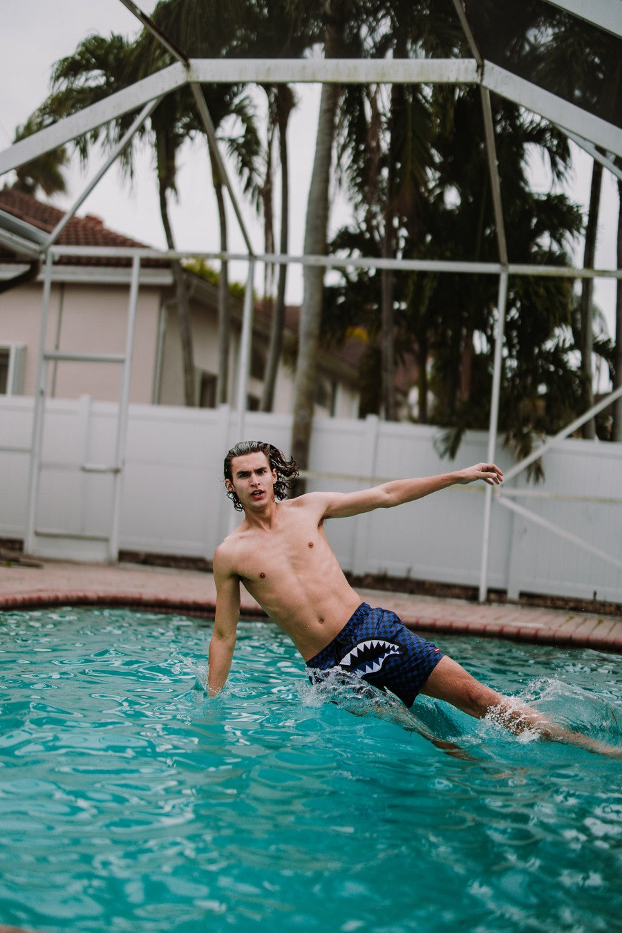MIDNIGHT MAGIC SHARKS IN PARIS SWIM SHORTS | Sprayground Discounted