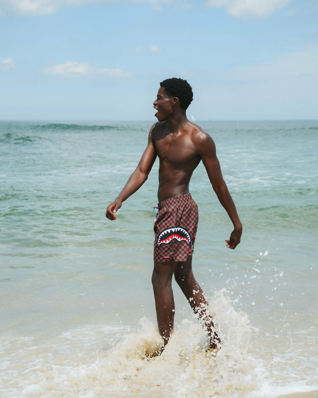 STICKER CREW SWIM SHORTS | Sprayground Limited Offer