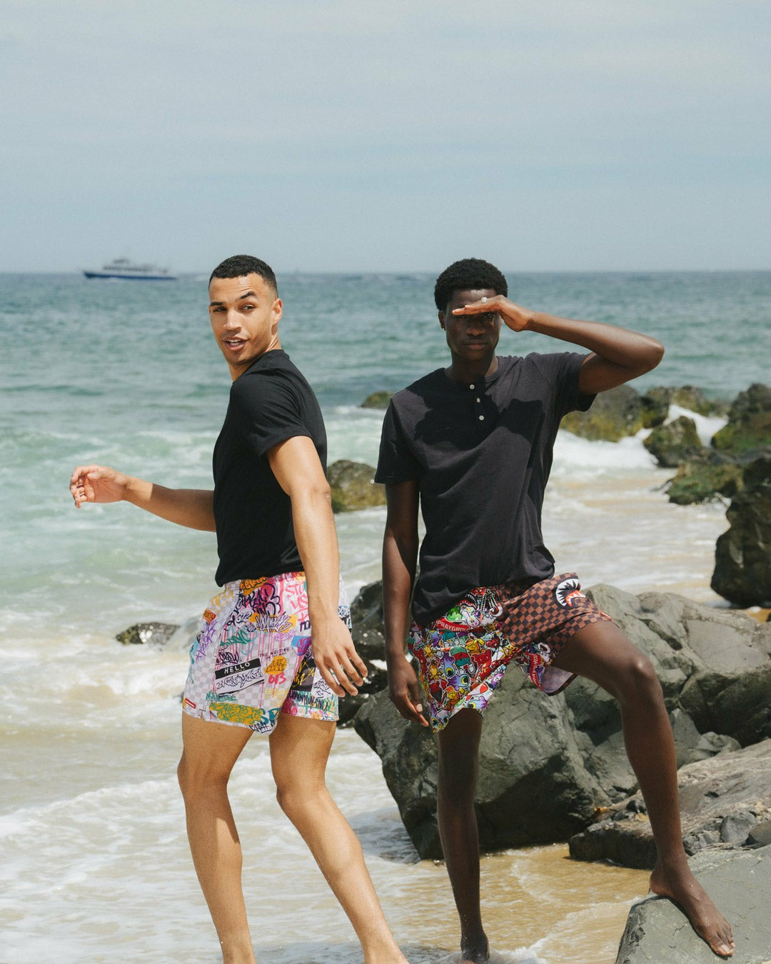 STICKER CREW SWIM SHORTS | Sprayground Limited Offer