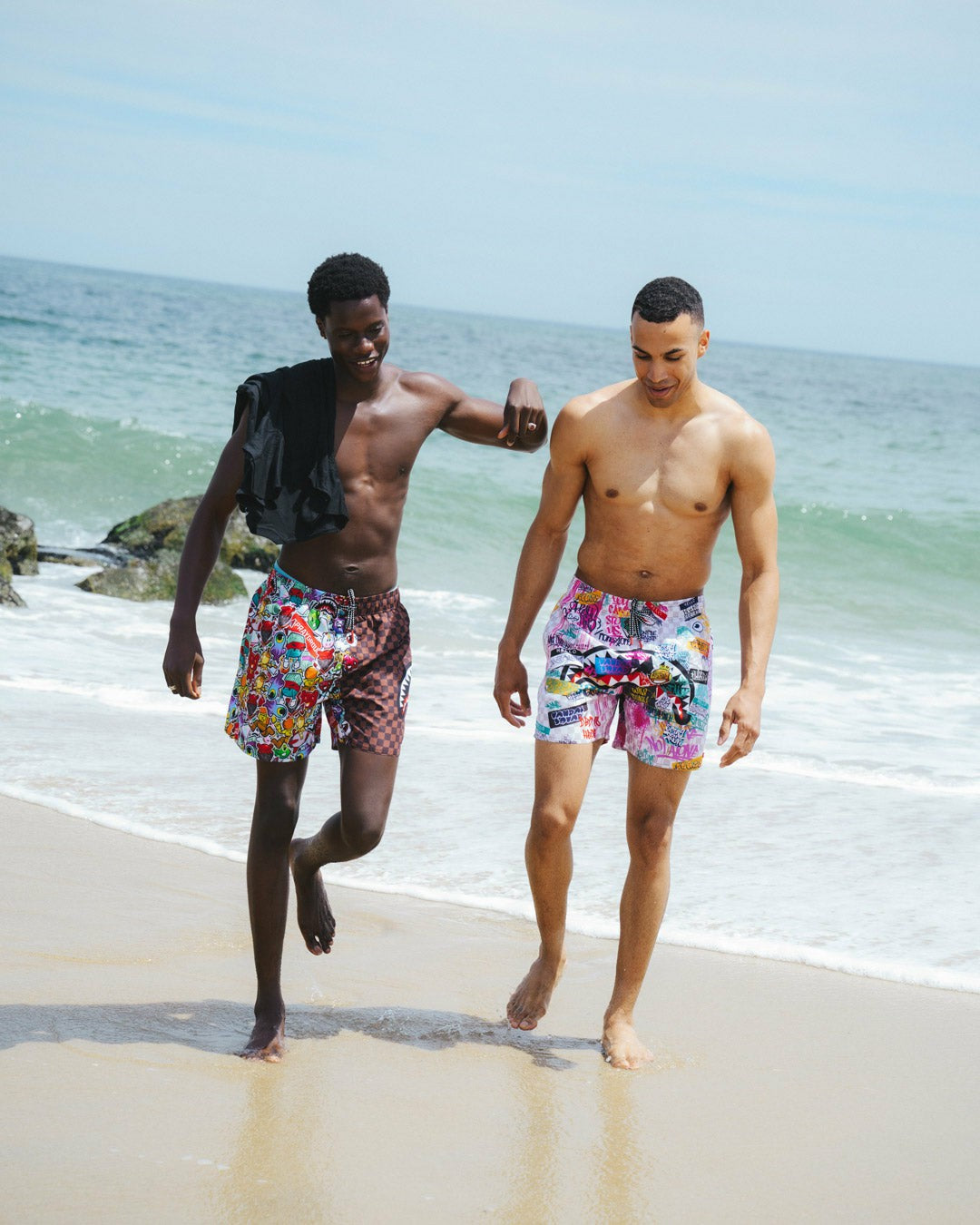 STICKER CREW SWIM SHORTS | Sprayground Limited Offer