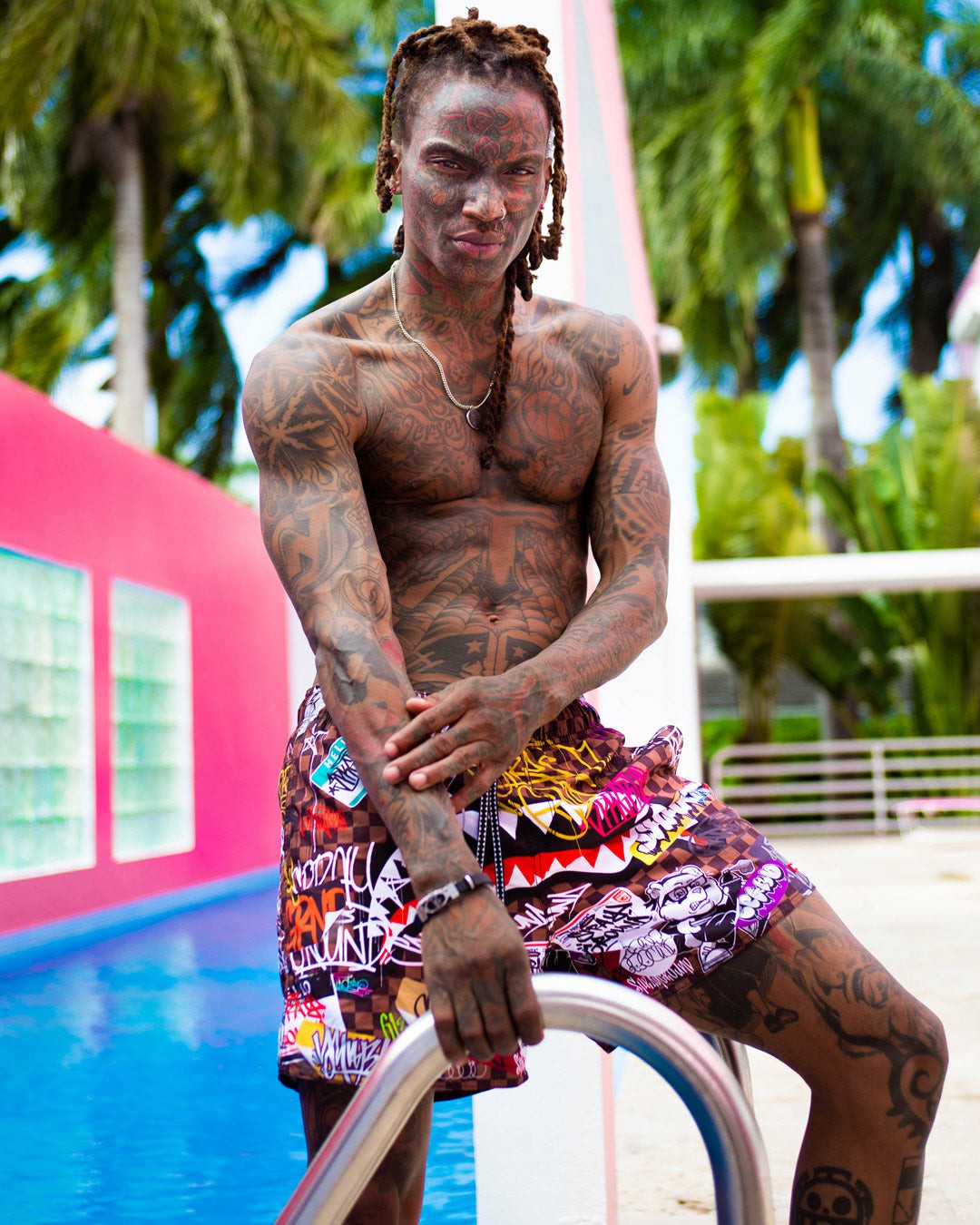 SHARKS IN PARIS JETSKI SWIM TRUNKS | Sprayground Savings