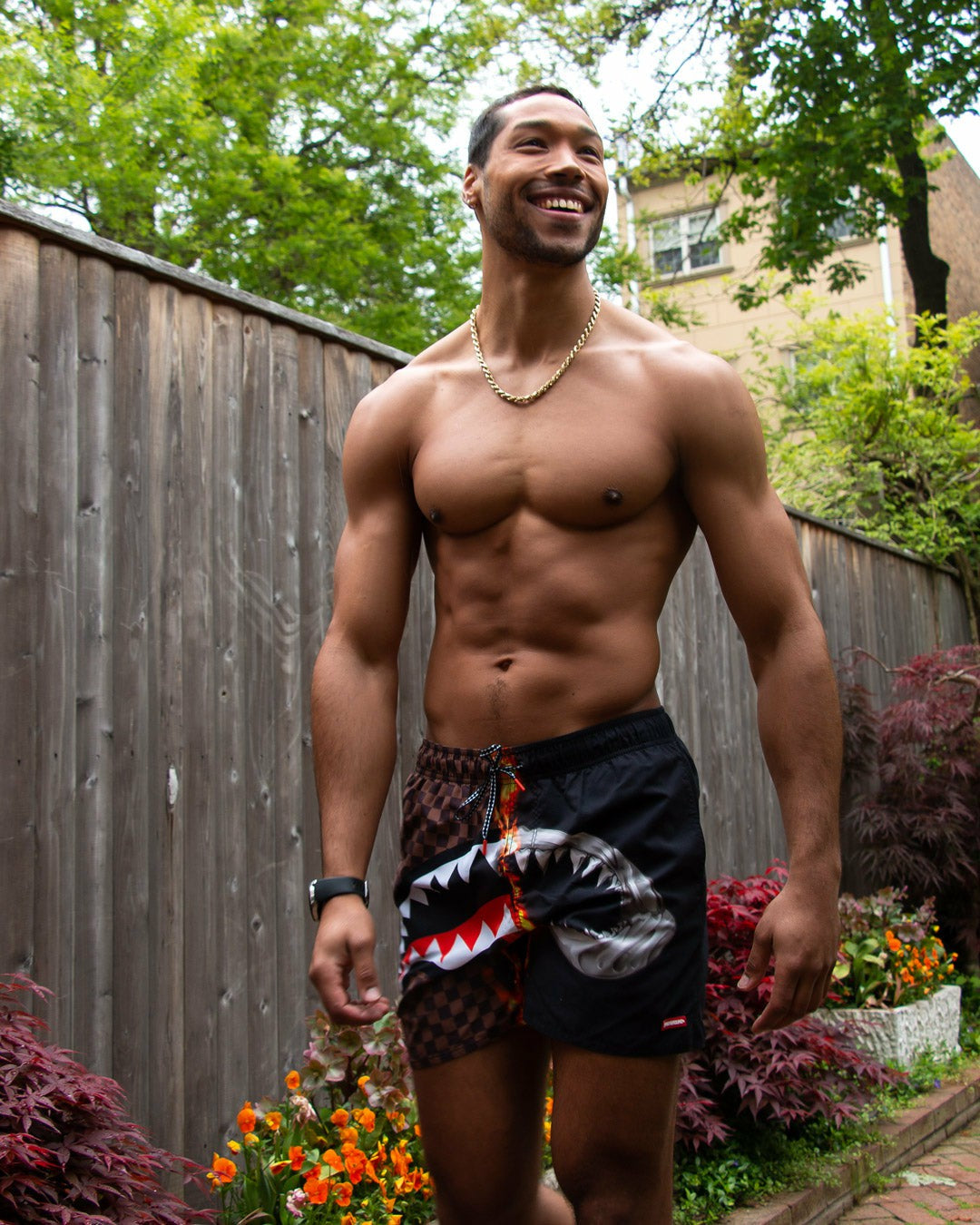 SHARKS IN PARIS UNSTOPPABLE SWIM TRUNKS | Sprayground Hot Deal