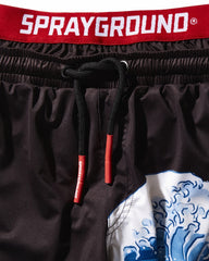 KIDS JAPAN WAVE SWIM TRUNKS (BLACK) | Sprayground Savings