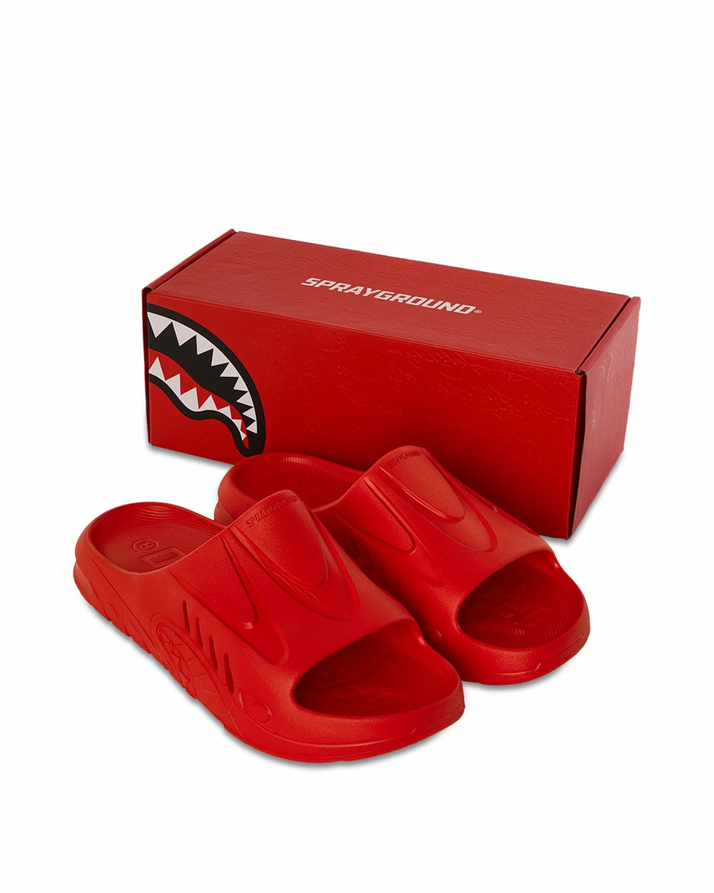 SHARK SLIDE (RED) | Sprayground Discounted
