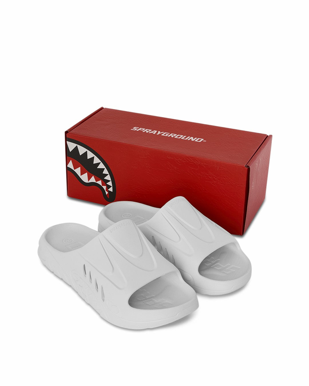 SHARK SLIDE (WHT) | Sprayground Value Deal