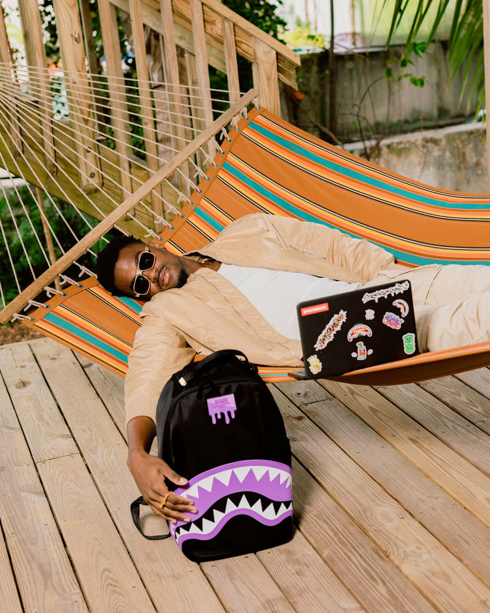 SHARK CENTRAL PASSPORT (PURPLE) BACKPACK | Sprayground Special Offer