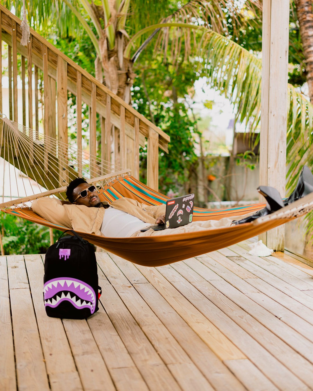SHARK CENTRAL PASSPORT (PURPLE) BACKPACK | Sprayground Special Offer
