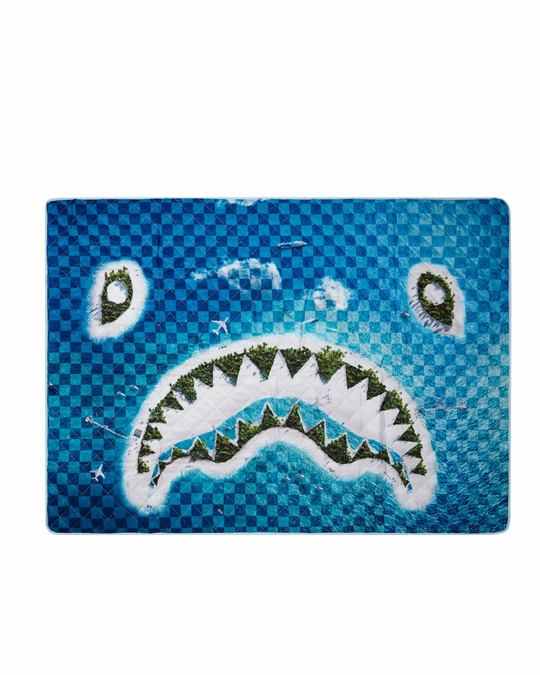 SHARK ISLAND PACKABLE BEACH MAT BLANKET WATER RESISTANT CONVERTIBLE TO | Sprayground Savings