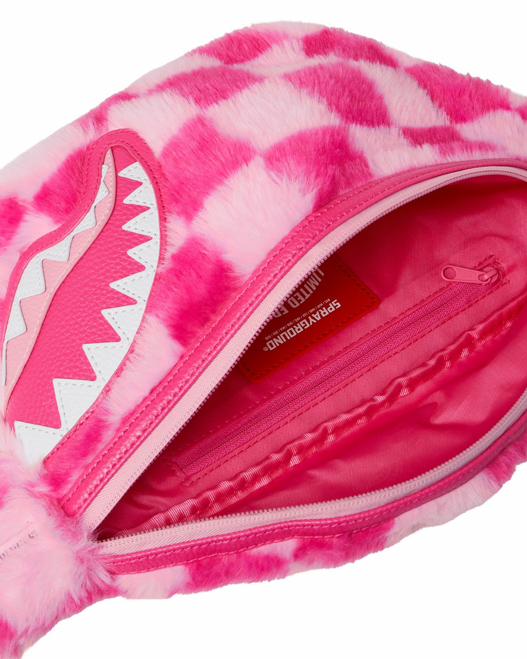 FURZILLA SHARK (PINK CHECK) SAVVY CROSSBODY | Sprayground Discounted