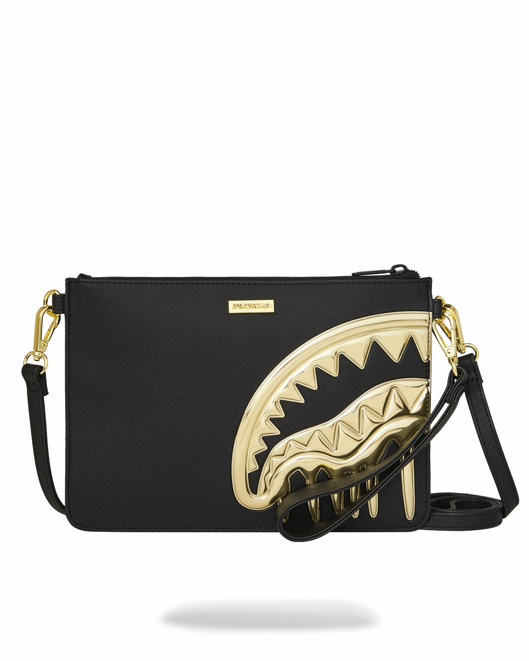GOLDHEART SHARK DRIP CROSSOVER CLUTCH | Sprayground On Sale