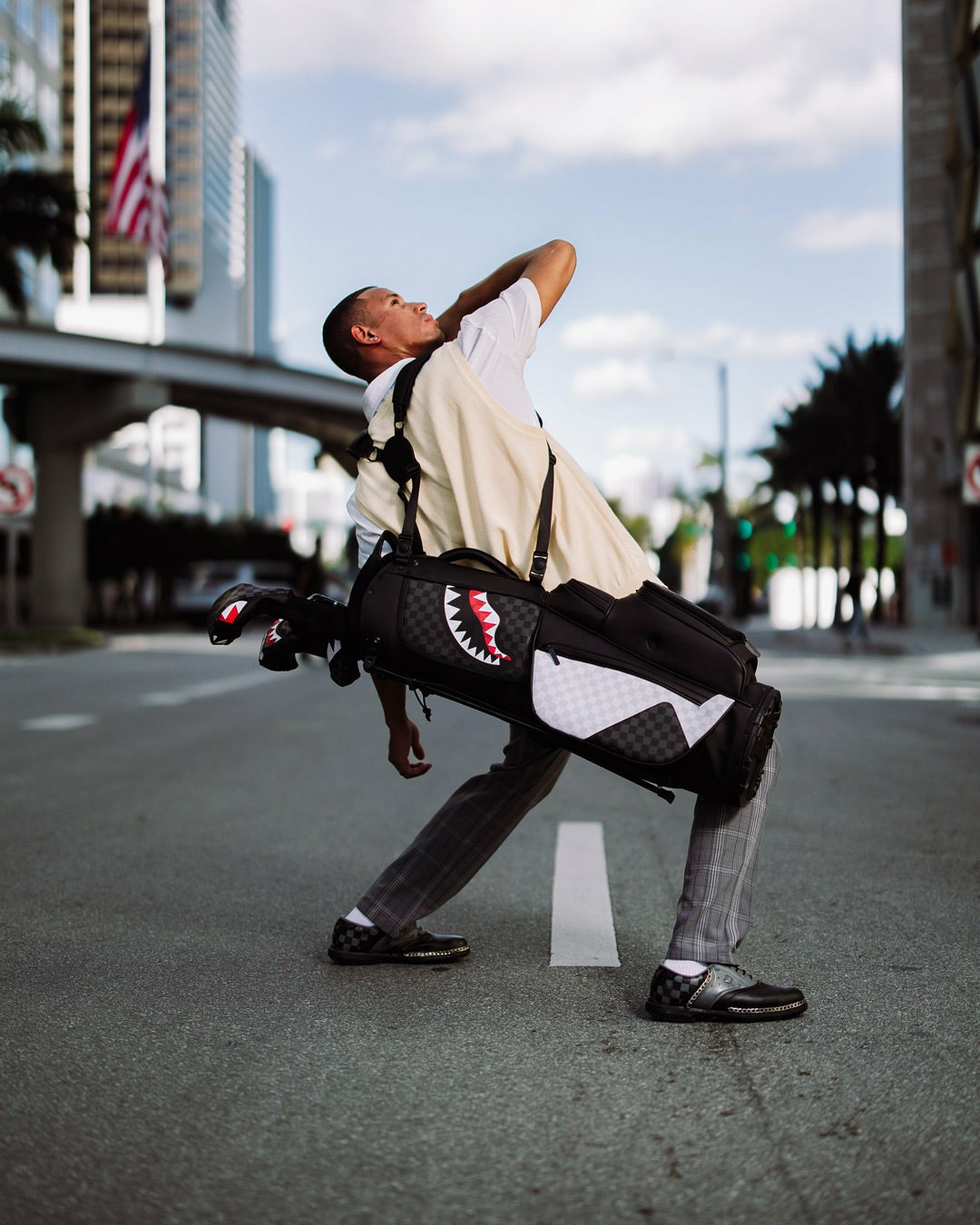 TRIPLE DECKER HEIR TO THE THRONE PRO GOLF BAG | Sprayground Discounted