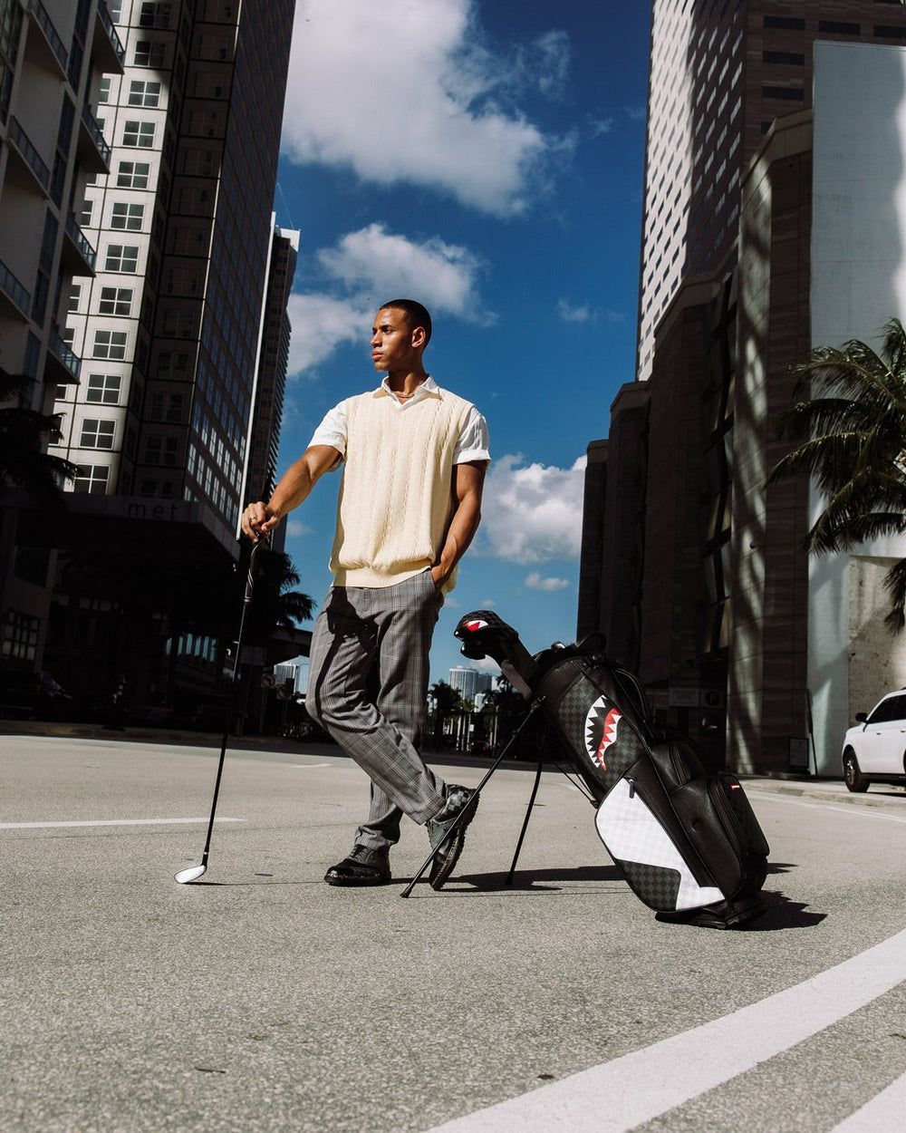 TRIPLE DECKER HEIR TO THE THRONE PRO GOLF BAG | Sprayground Discounted