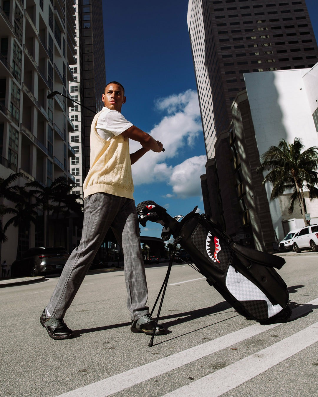 TRIPLE DECKER HEIR TO THE THRONE PRO GOLF BAG | Sprayground Discounted