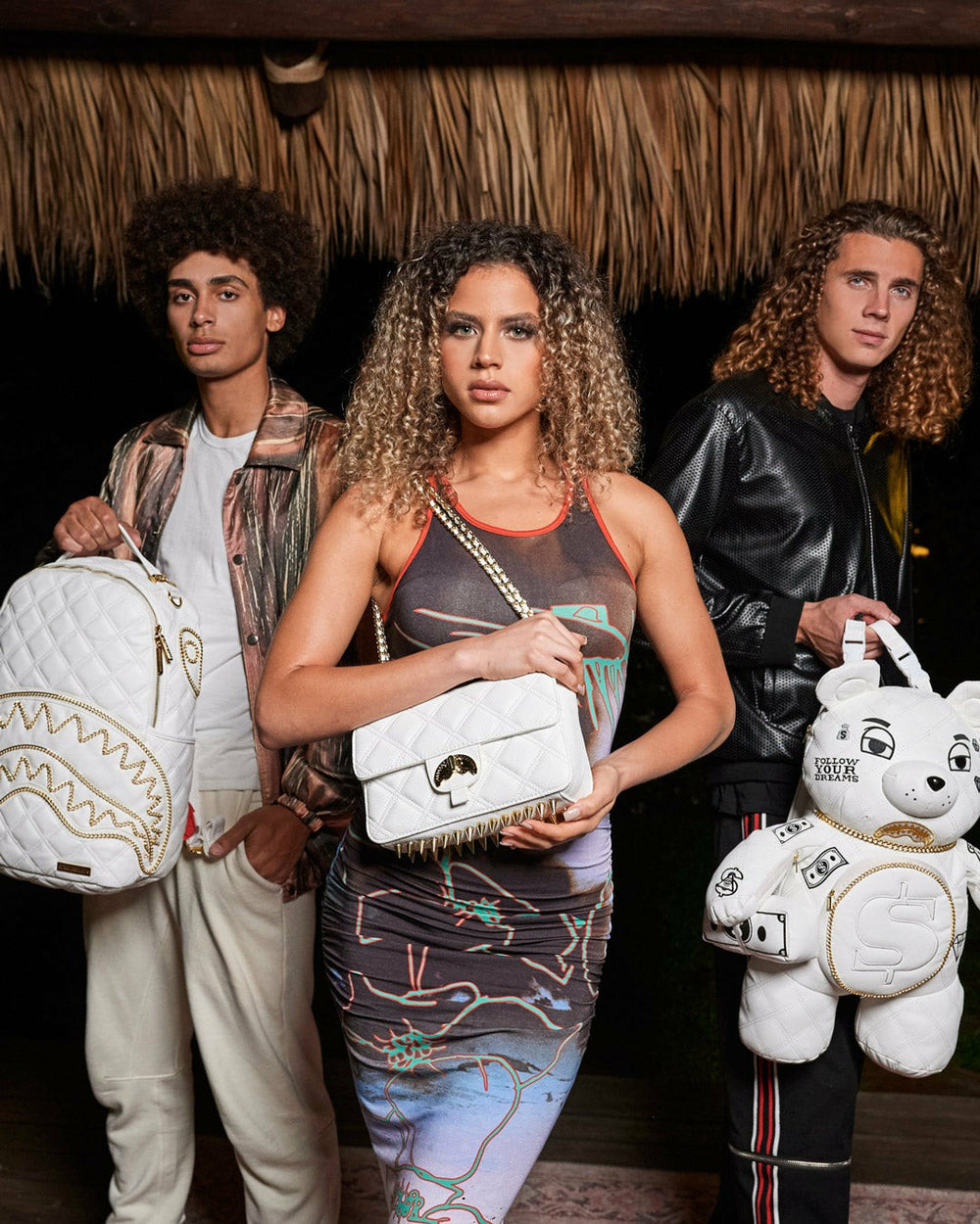 RIVIERA LE BLANC GOLD CHAIN SHARK HANDBAG | Sprayground Hot Deal
