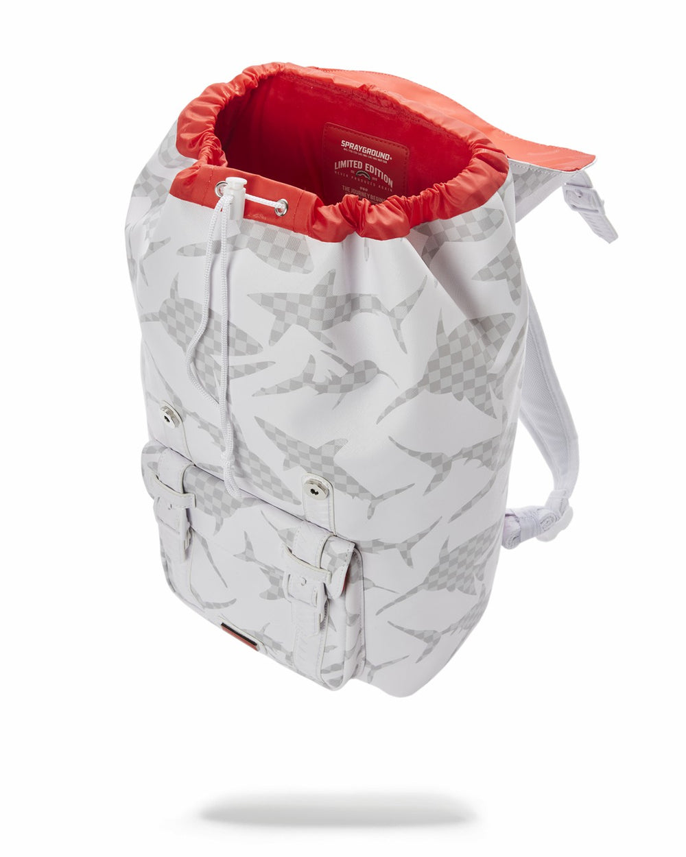 SHARK CHECK (WHITE) HILLS BACKPACK | Sprayground On Sale