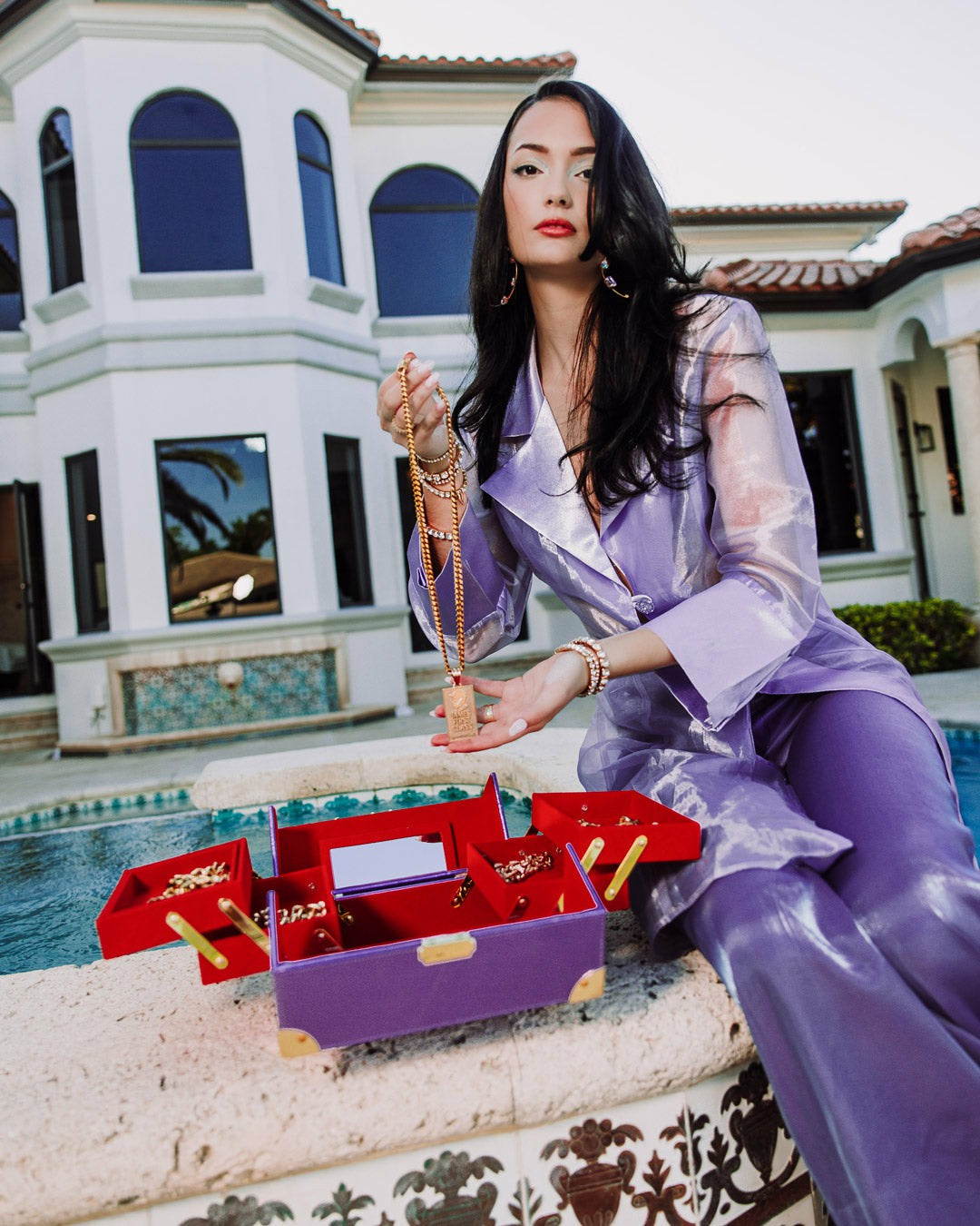 SHARKS OF THE GOLD OCEAN JEWELRY CASE | Sprayground Sale