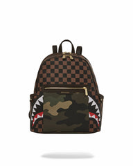 EXTERIOR GOLD ZIP POCKET SHARKS IN PARIS SAVAGE BACKPACK | Sprayground Exclusive Deal