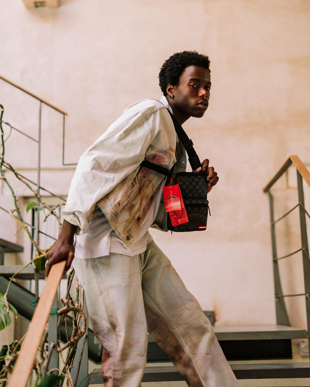 HANGOVER DRIP CHECK SLING | Sprayground Discounted