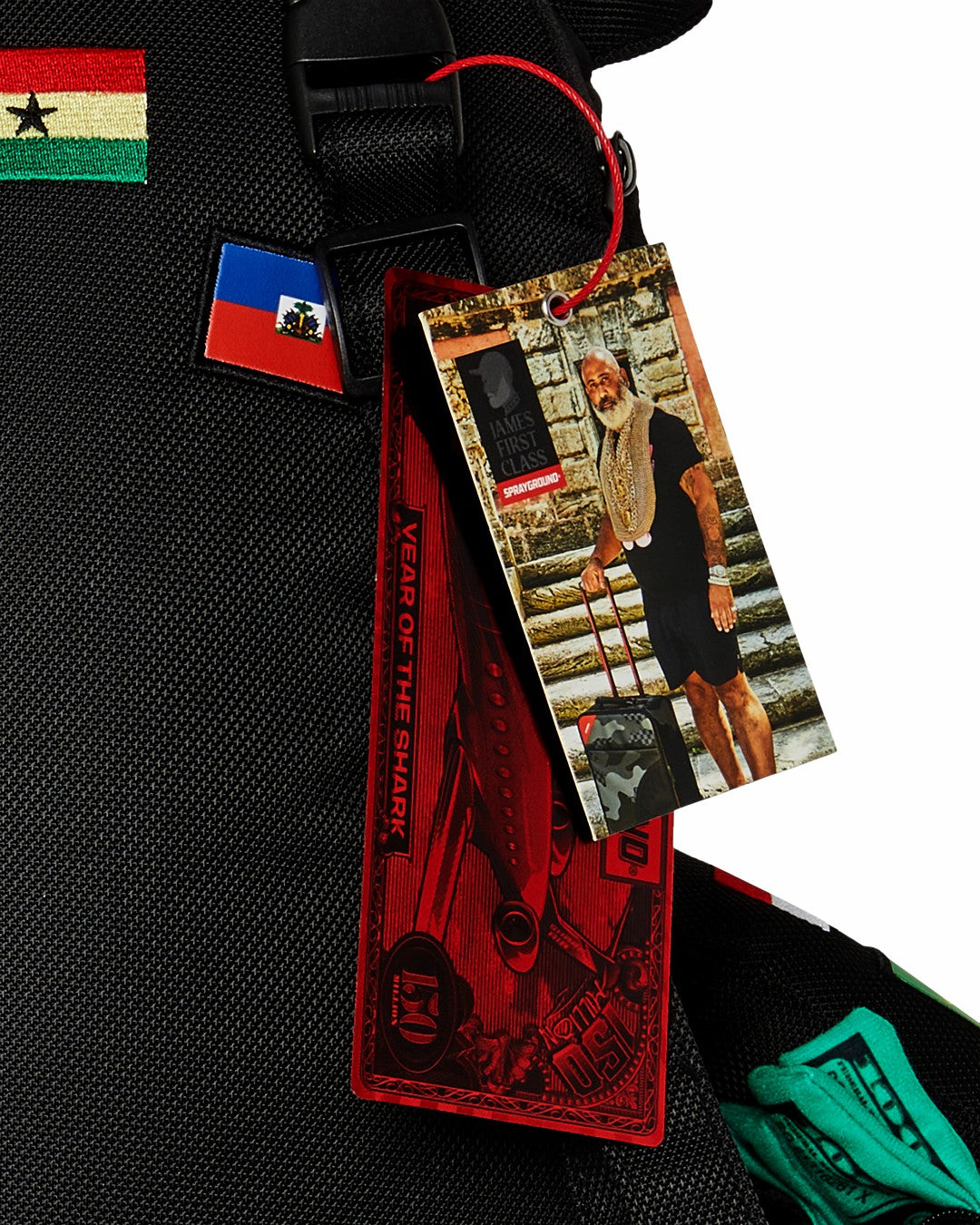 JAMES FIRST CLASS GLOBAL FLAGS MONEYBEAR BACKPACK | Sprayground Outlets