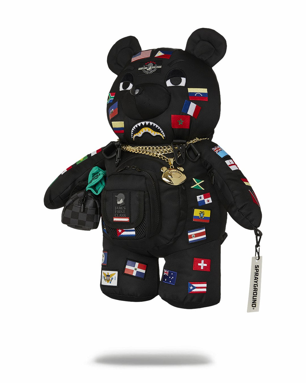 JAMES FIRST CLASS GLOBAL FLAGS MONEYBEAR BACKPACK | Sprayground Outlets