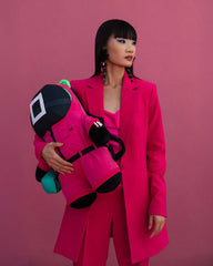 SQUID GAME COLLAB PINK SOLDIERS BEAR BACKPACK | Sprayground Bargain