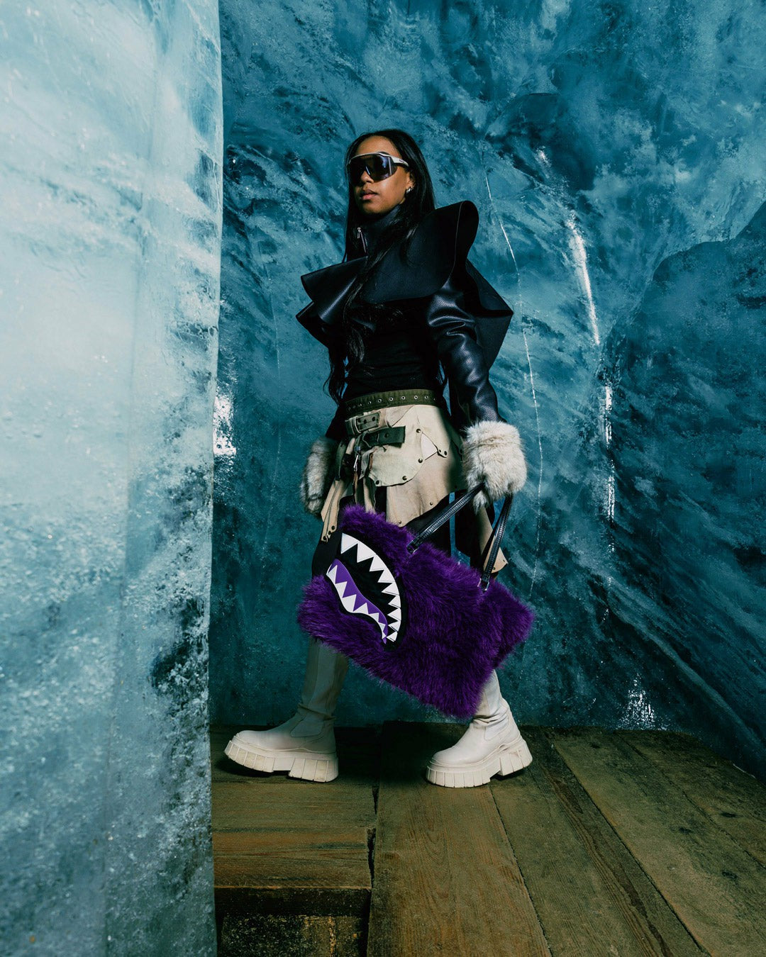 FURZILLA SHARK (PURP) TOTE | Sprayground Bargain