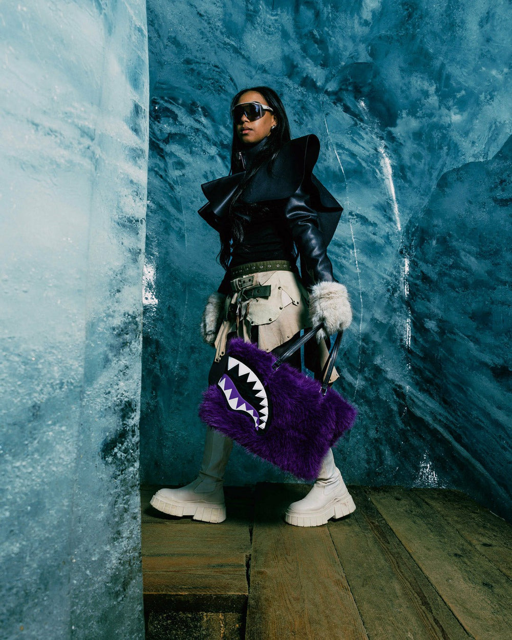 FURZILLA SHARK (PURP) TOTE | Sprayground Bargain