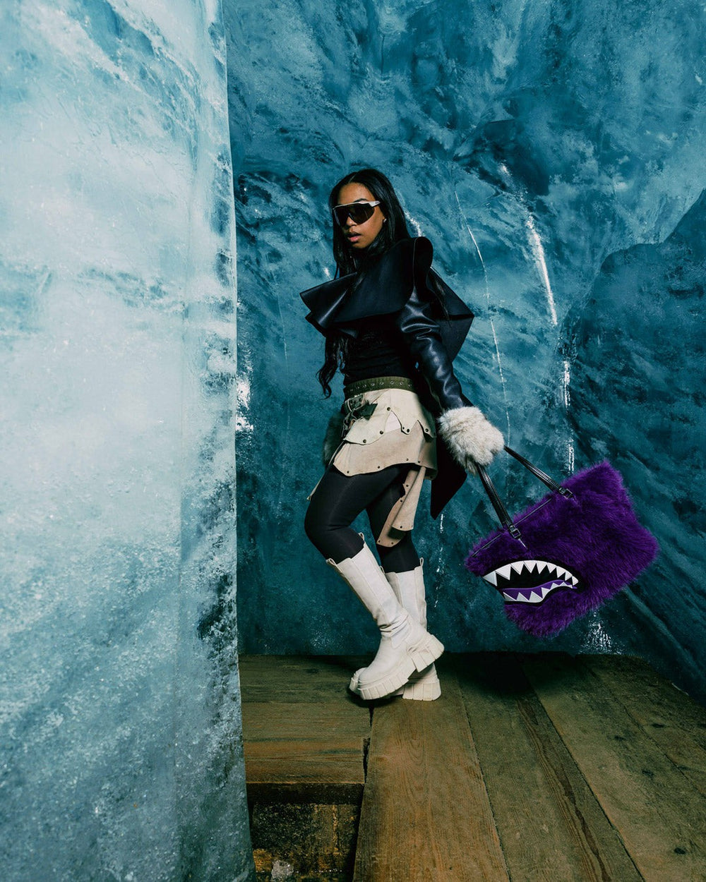 FURZILLA SHARK (PURP) TOTE | Sprayground Bargain
