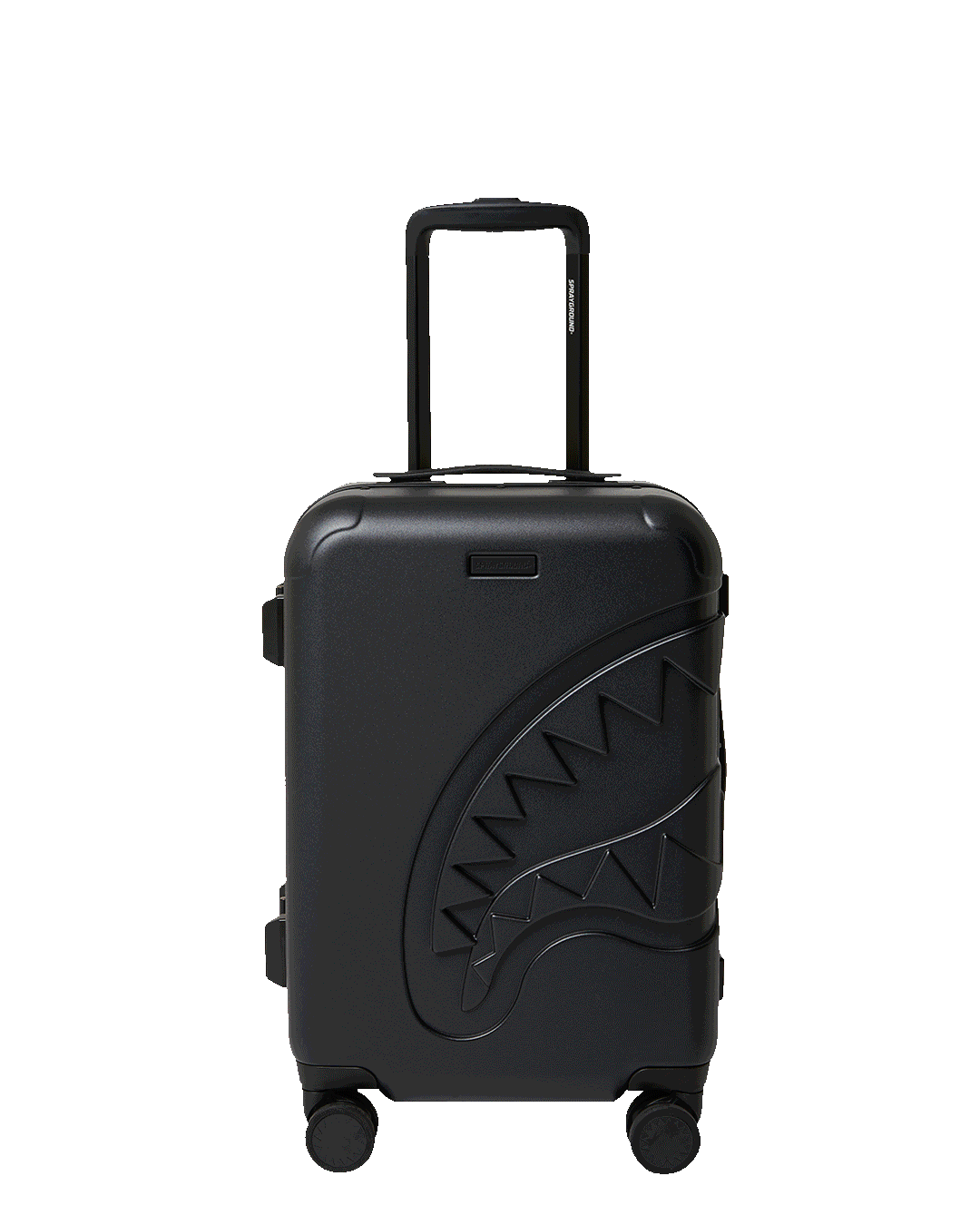THE JOURNEY BEGINS SHARKITECTURE CARRY-ON LUGGAGE BLACK WITH EXTRA STI | Sprayground On Sale