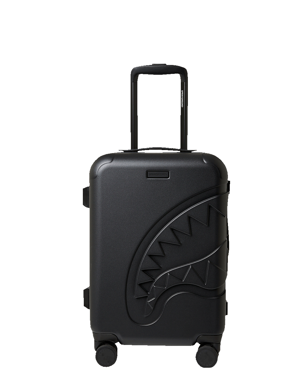 THE JOURNEY BEGINS SHARKITECTURE CARRY-ON LUGGAGE BLACK WITH EXTRA STI | Sprayground On Sale