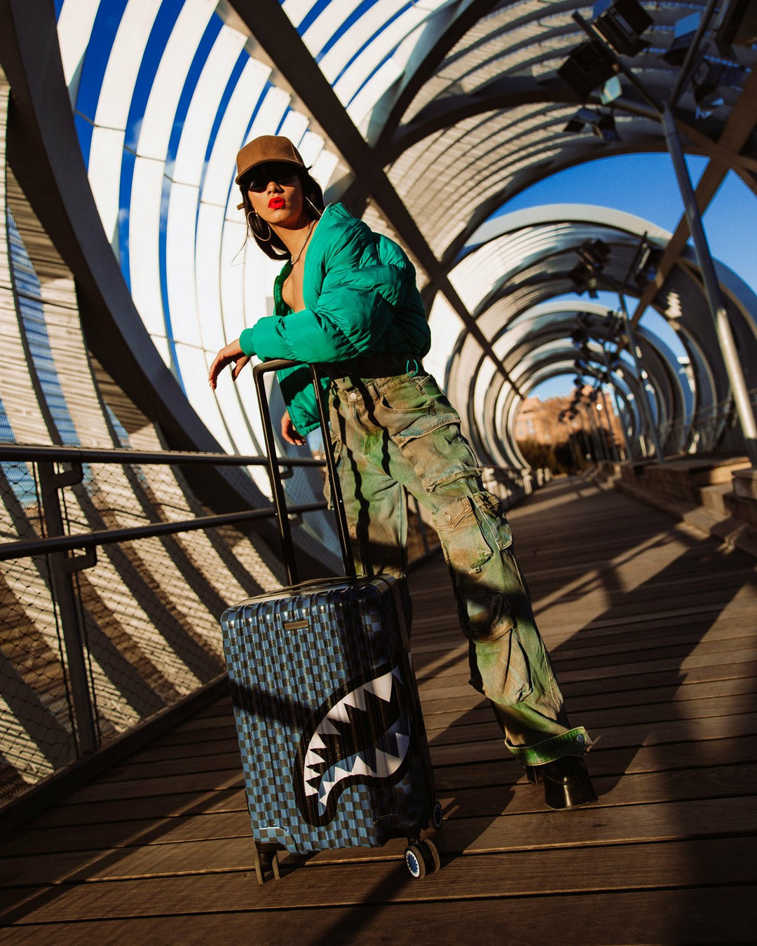 MIDNIGHT MAGIC SHARKS IN PARIS HARD SHELL CARRY-ON LUGGAGE | Sprayground Discounted