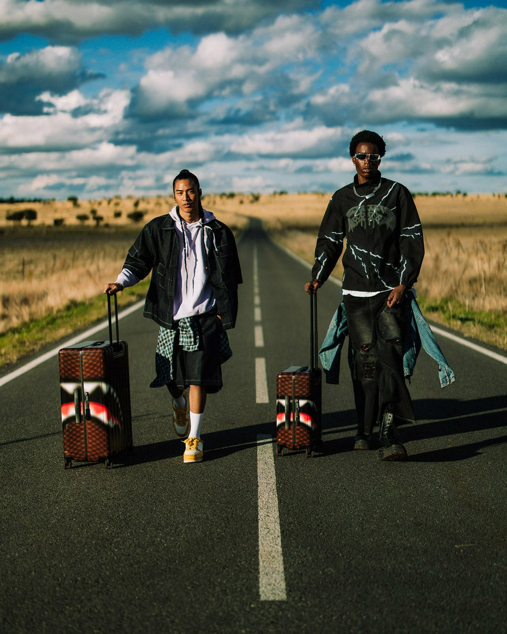 SHARKS IN PARIS BLUR EFFECT CARRY-ON LUGGAGE | Sprayground Sale