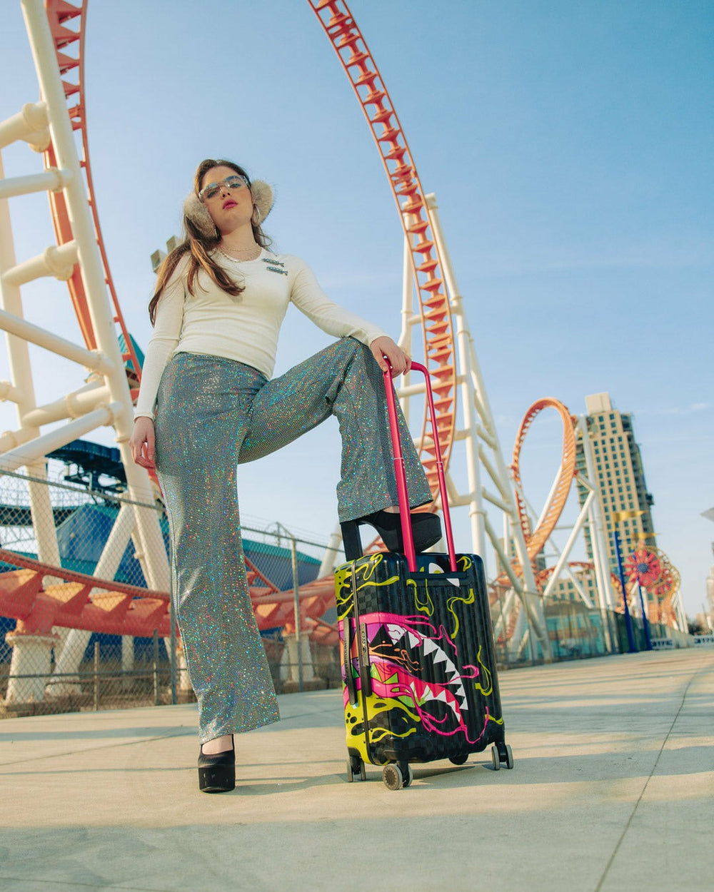 SLIME DIME SHARKNAUTICS HARDSHELL CARRY-ON LUGGAGE | Sprayground Value Deal