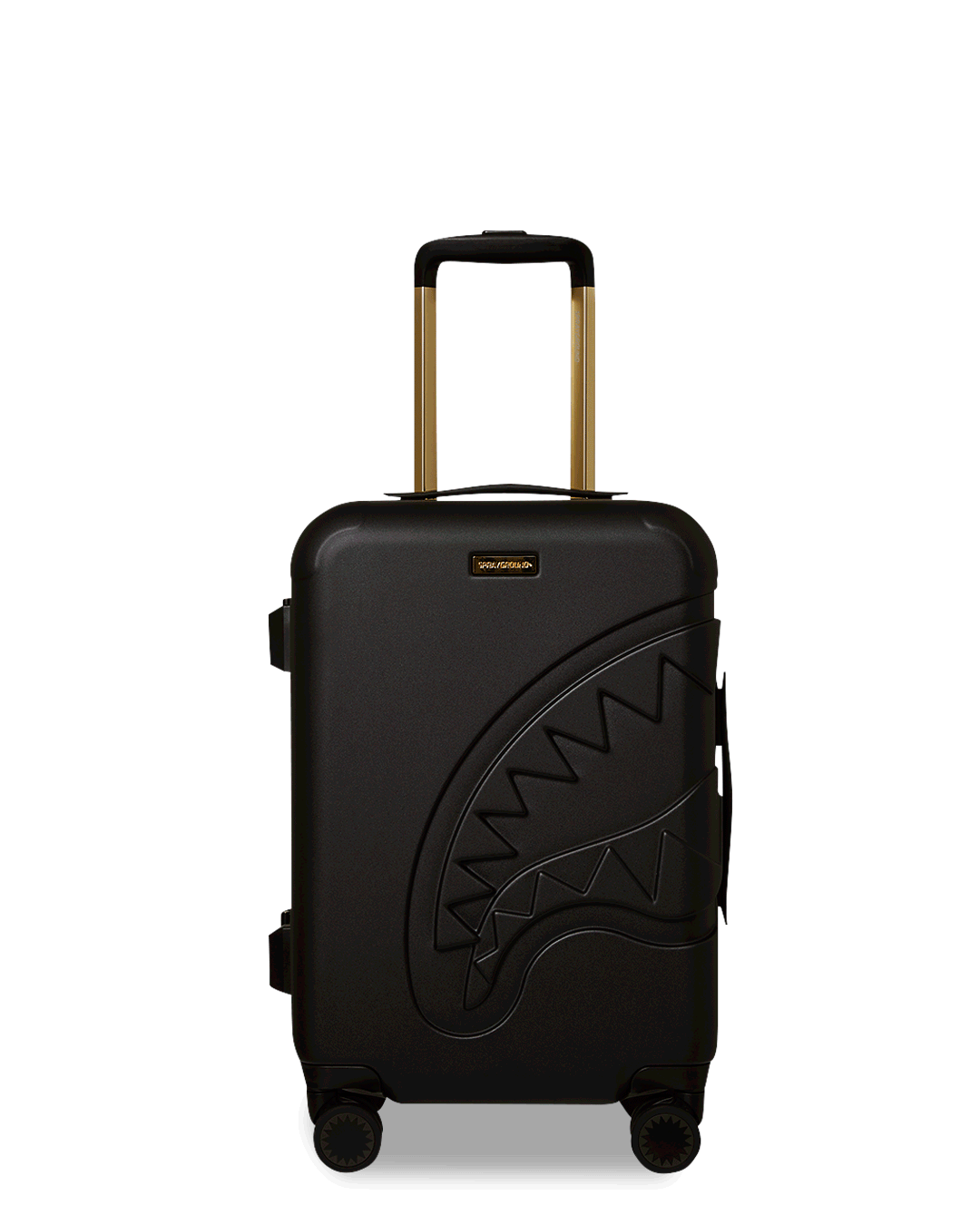 REALITY CHECK SHARKITECTURE CARRY-ON JETBLACK LUGGAGE (GOLD HARDWARE) | Sprayground On Sale