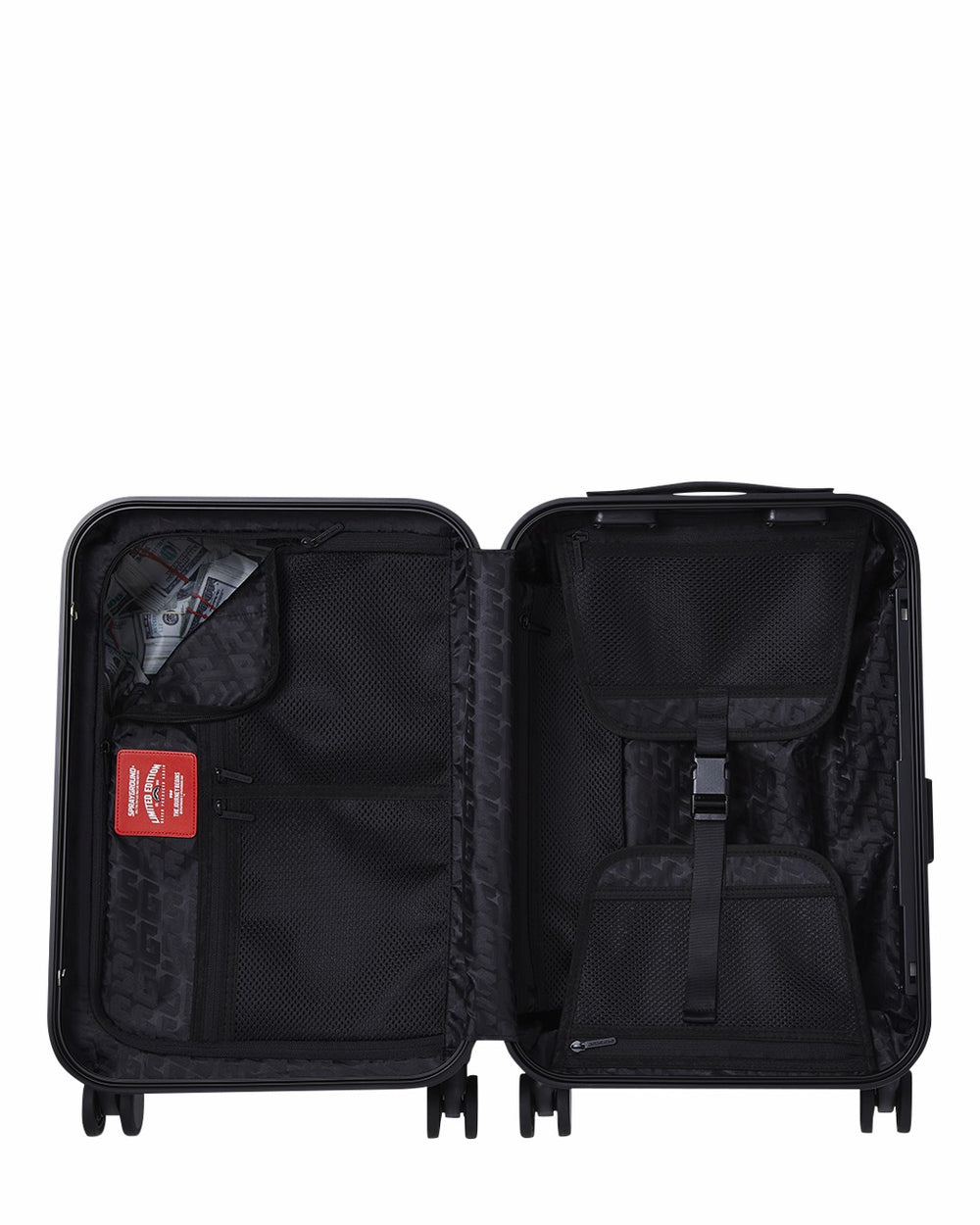 REALITY CHECK SHARKITECTURE CARRY-ON JETBLACK LUGGAGE (GOLD HARDWARE) | Sprayground On Sale