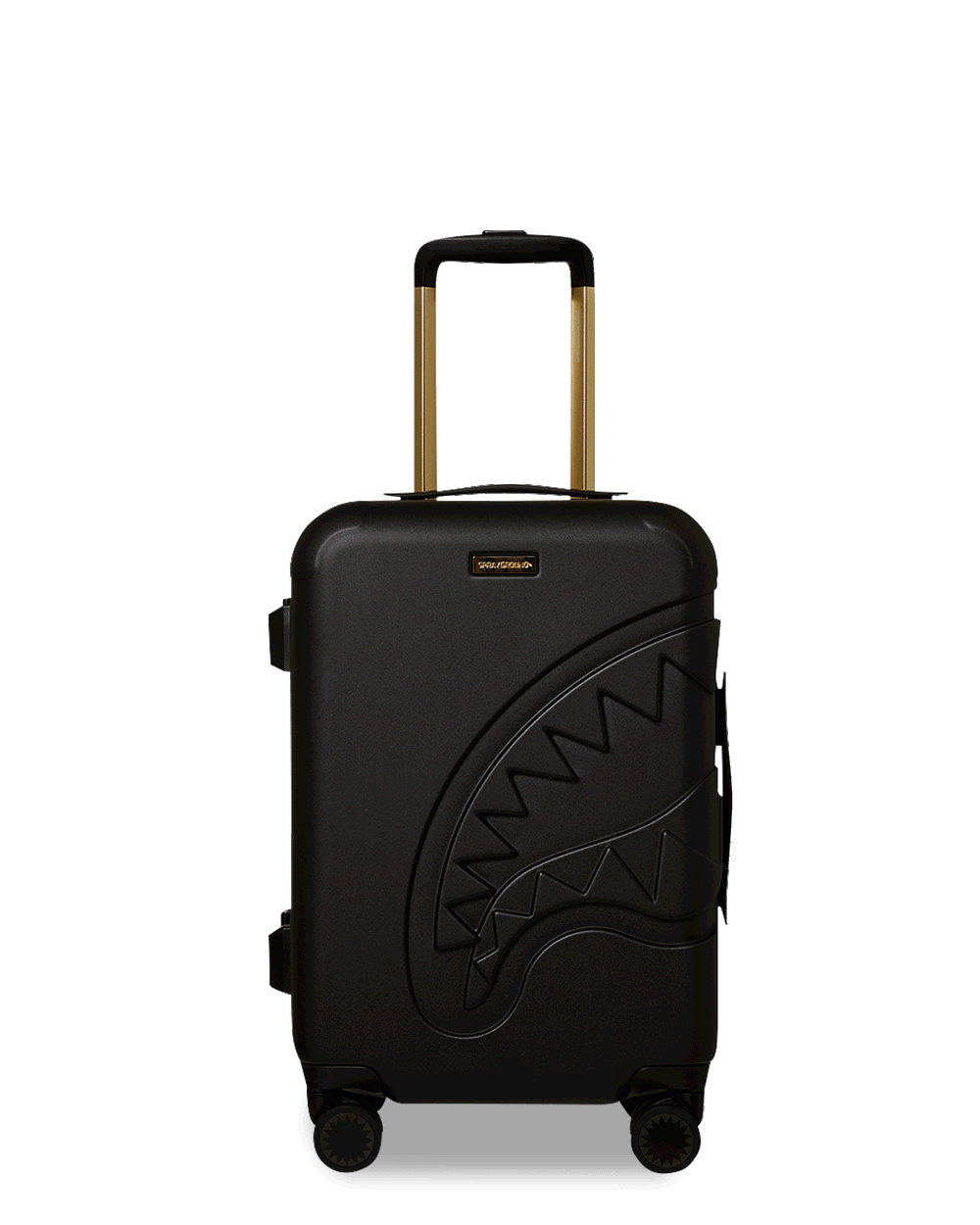 REALITY CHECK SHARKITECTURE CARRY-ON JETBLACK LUGGAGE (GOLD HARDWARE) | Sprayground On Sale