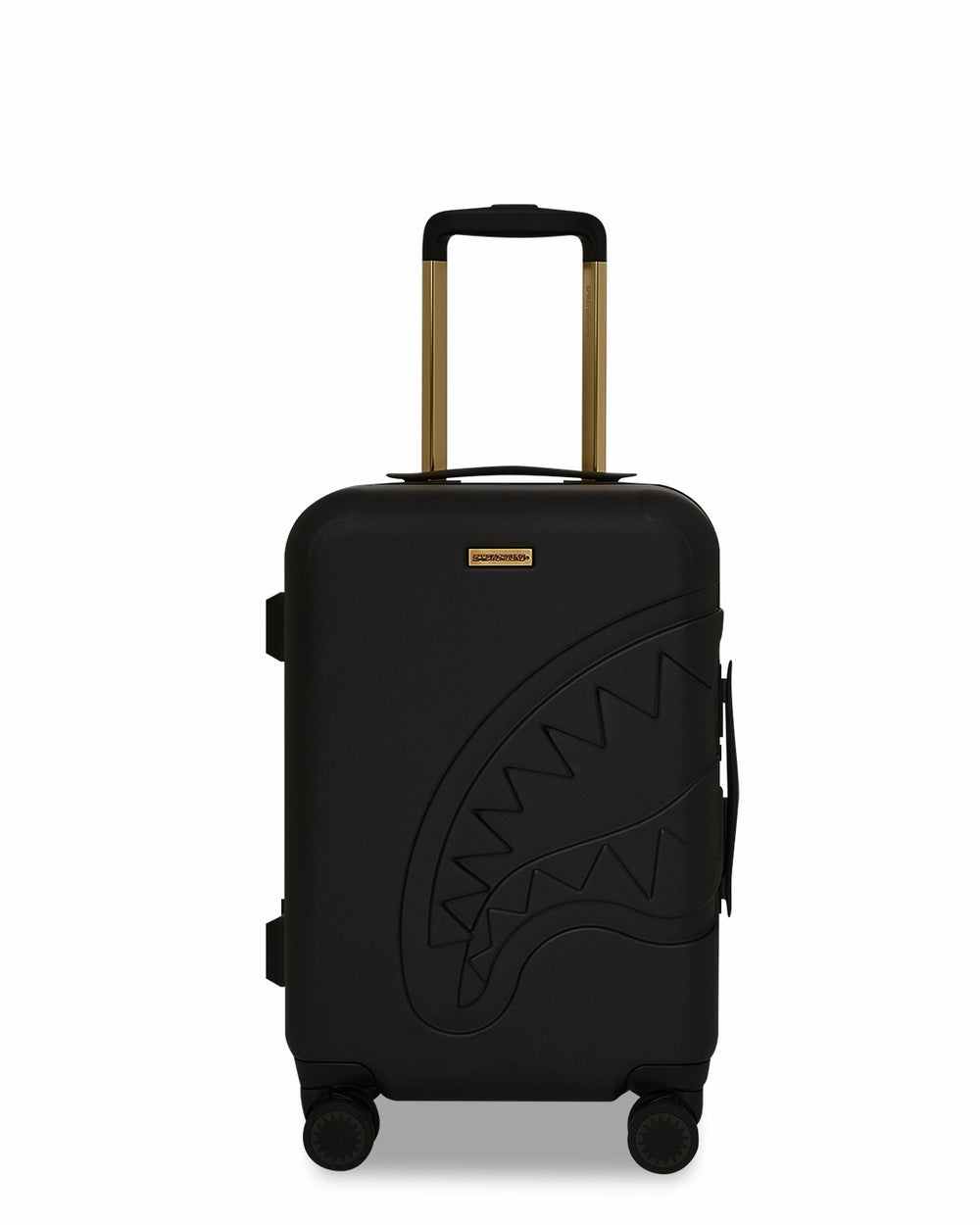 REALITY CHECK SHARKITECTURE CARRY-ON JETBLACK LUGGAGE (GOLD HARDWARE) | Sprayground On Sale